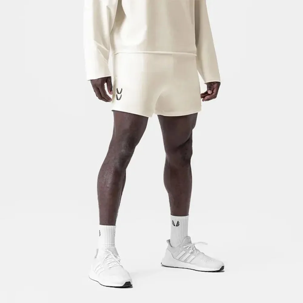 Mens Shorts Embroidered Zipper Pocket Jogging Sports Shorts Breathable Slim Fit Gym Simple Fitness Casual Shorts Men'S Wear 2024