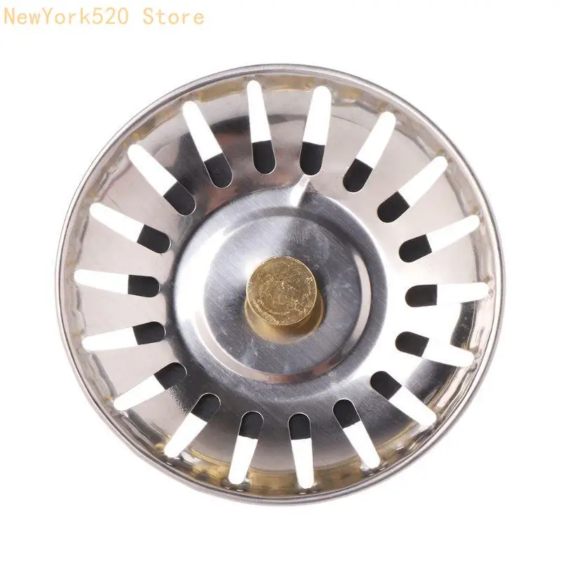 Kitchen Stainless Steel Basin Drain Dopant Sink Strainer Basket Waste Filter N84C