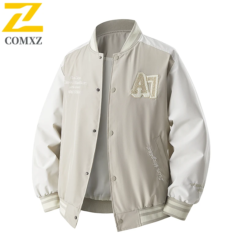 American Hip-hop Baseball Jacket Men's Women's 2025 New Color Blocked Windproof Jackets Street Clothing Loose Sports Coat Autumn