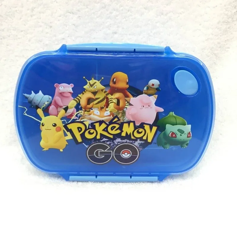 Pokemon Pikachu Children\'s Lunch Box Cute Animation Kids Plastic Bento Box Portable Student Boys Girl Picnic Box Fresh-keeping