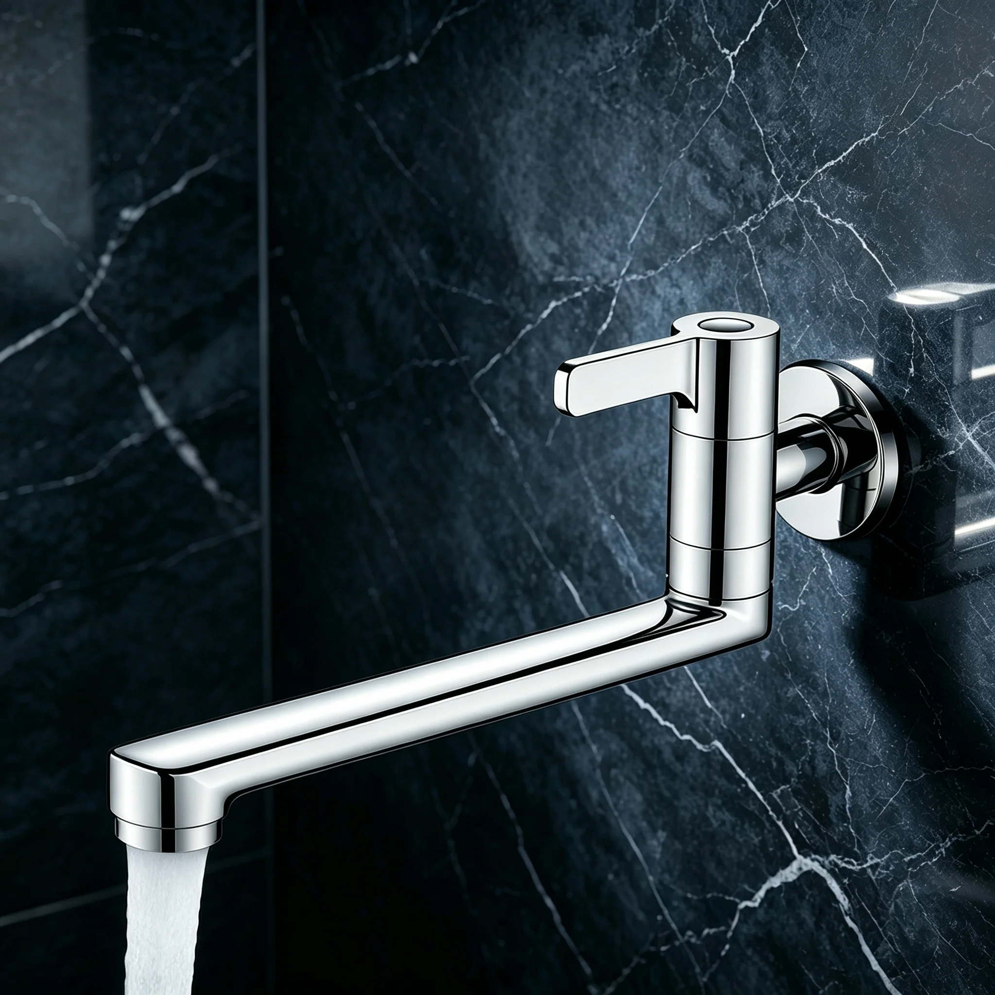 Wall Mounted 25cm Extended Faucet Spout Rotatable Anti Splash Single Cold Tap Practical Accessory For Kitchen Sink Use