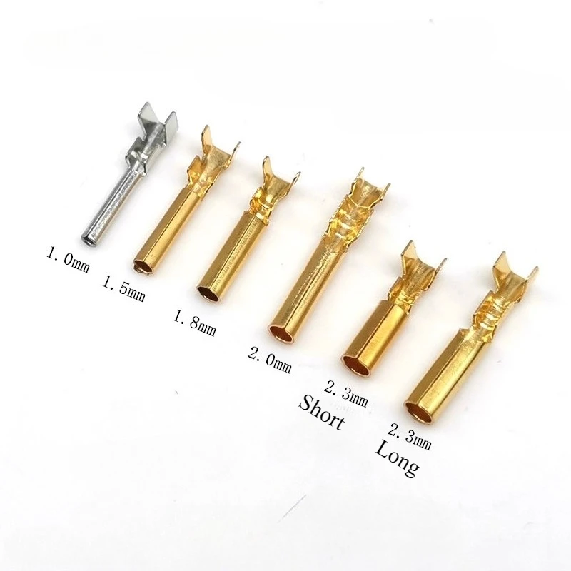 100Pcs Round Hole Spring Dim1.5mm 1 8mm 2.0mm 2.3mm 2mm Circular Hole Socket, Cylindrical Plug Terminal Female Plug Spring