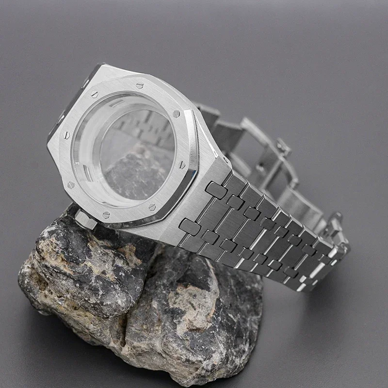 

High Quality Watch Case Fit for NH35 NH36 4R Automatic Movement 316L Stainless Steel Sapphire Glass 50M Waterproof jubilee strap