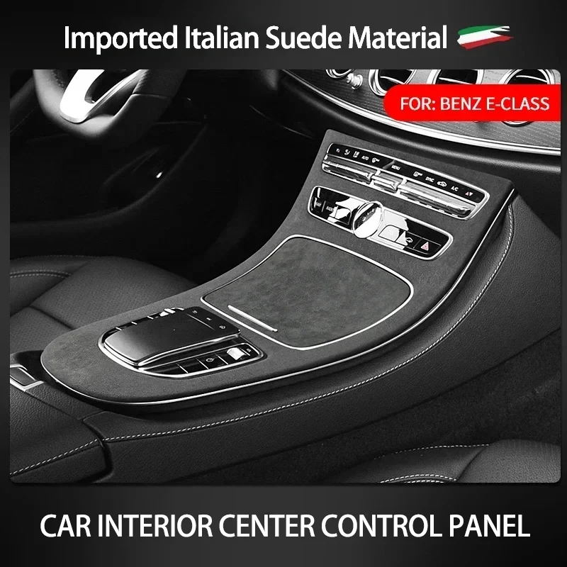 Italy Suede Supercar like Car Interior Center Console Gear Knob Shift Panel Shell For Mercedes Benz E-Class W212 W213 2016-2023