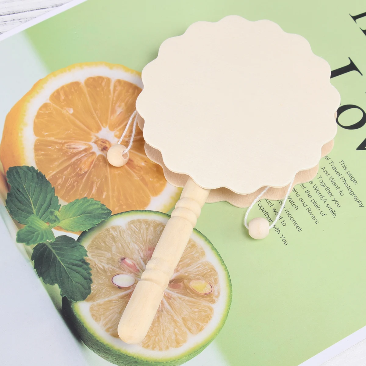 

7Pcs Wooden Drum Unpainted Shaking for Baby Gift Creative Parent-Child Interactive Drawing Plaything