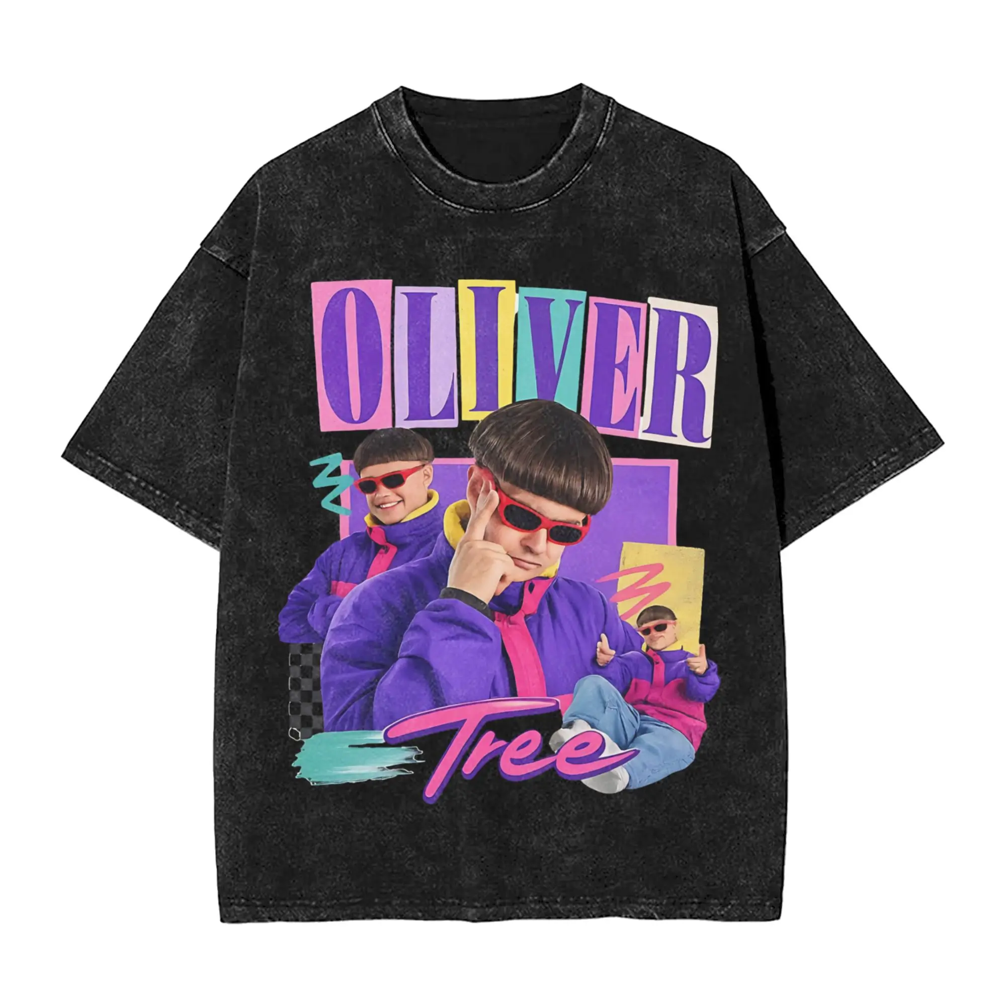 Olivers Trees Rest In Peace 1993 to 2026 Memorial Vintage Washed T Shirt Men's Cotton Tops Vintage  Round Neck Short Sleeve