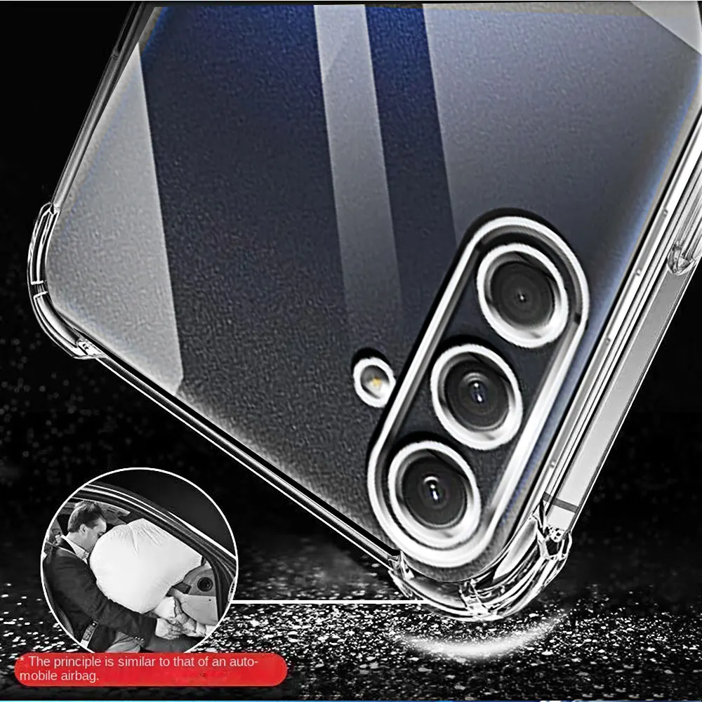 Luxury Clear Phone Case for Samsung Galaxy M55 5G M15 A55 A35 A25 A15 A05S Back Tpu Mobile Phone Cases Transparent Covers