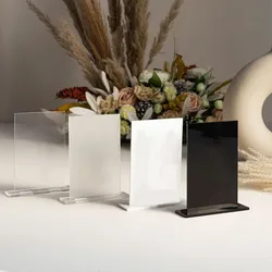Blank Square Acrylic Sheets with Stand Acrylic DIY Signs Table Numbers Signs DIY Name Card Gifts Event Party Decoration