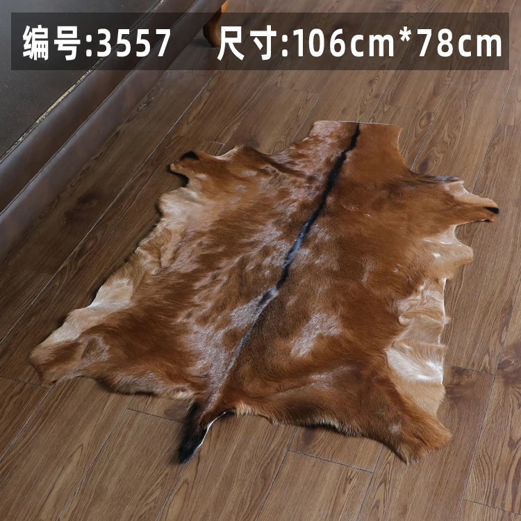 Unique Natural Goat leather Rug Wool Leather Chair Cushion Carpet for living room cat mattress dog beds real fur 106cm 78cm