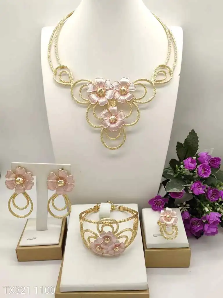 

Роскошный комплект свадебных украшений, преувеличенное большое ожерелье, браслет, серьги, комплект колец для женщин, модные вечерние украшения, подарки