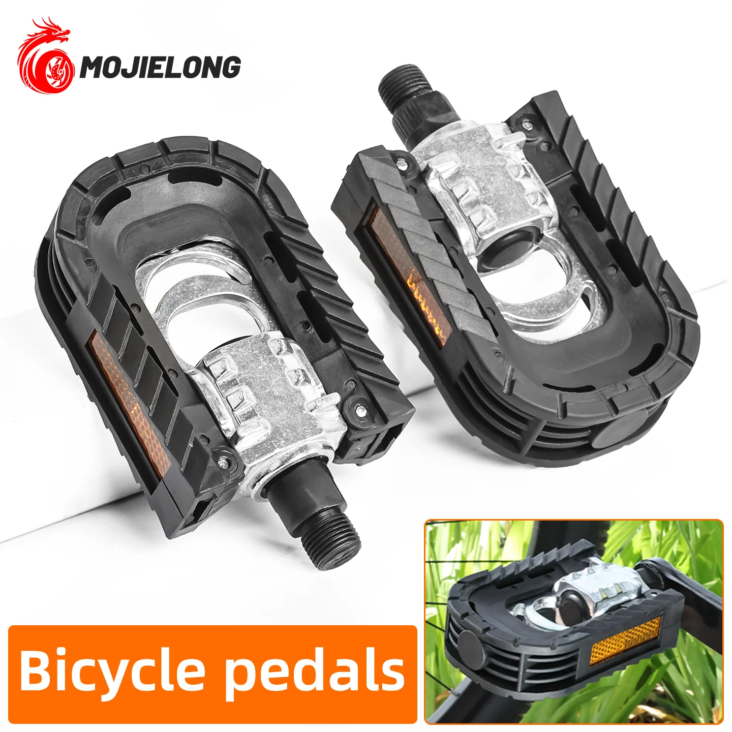 

Bicycle pedals, durable and anti-slip folding, reflective blade bicycle replacement pedals, aluminum cycling accessories