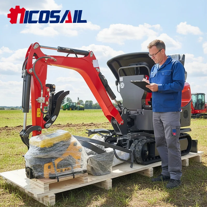 

Мини-экскаватор 1.2 тонны, сертифицированный CE Euro 5, компактный, идеально подходит для работы в узких пространствах, на саду и заднем дворе, с депозитом