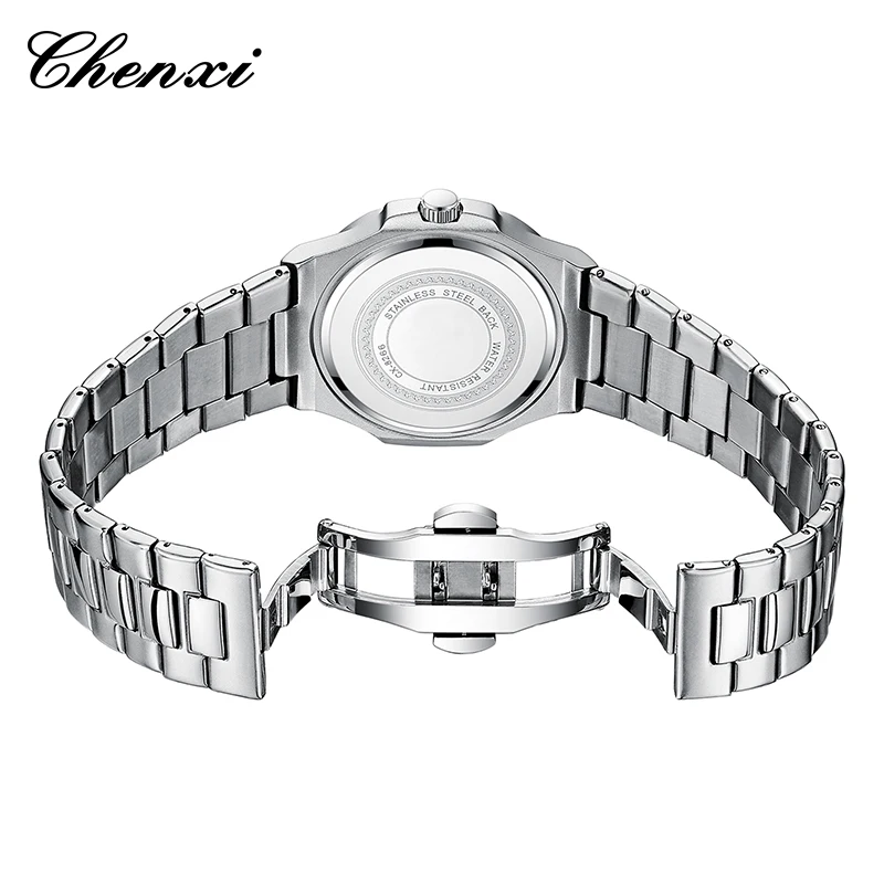 Business Design Men's Wristwatch Waterproof Luminous Man Watch Square Dial Stainless Steel Men Watches CHENXI