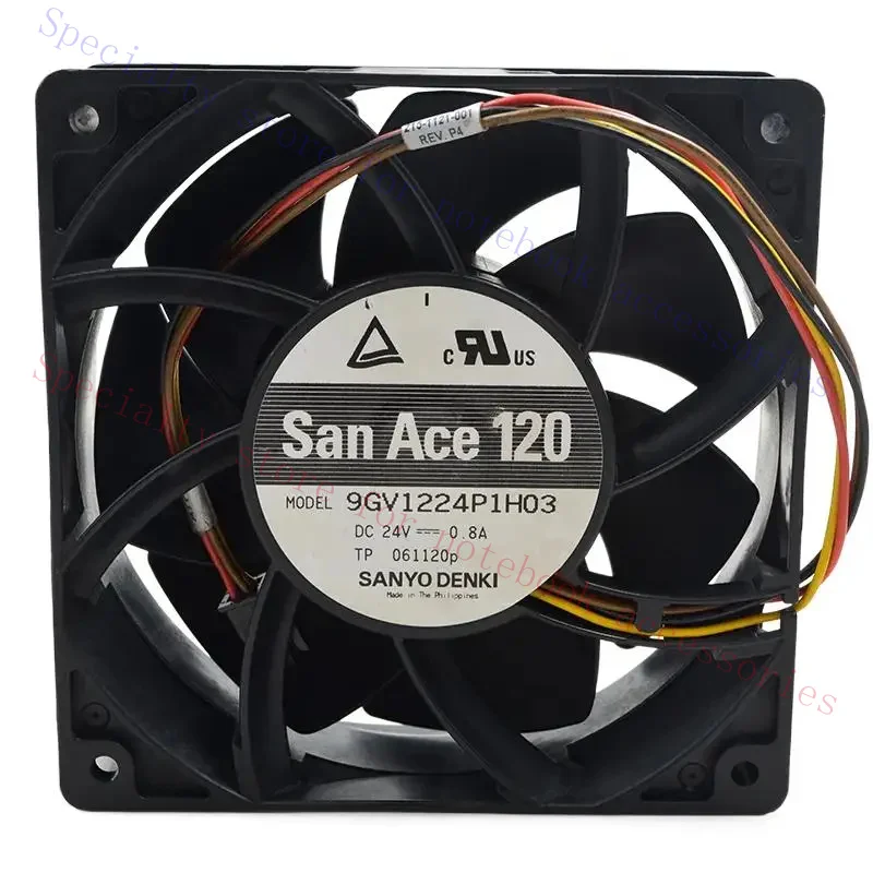 AAA+ For Sanyo San Ace 120 9GV1224P1H03 DC 24V 0.8A 12Cm 12038 4500RPM High Air Volume Frequency Converter Cooling Fan
