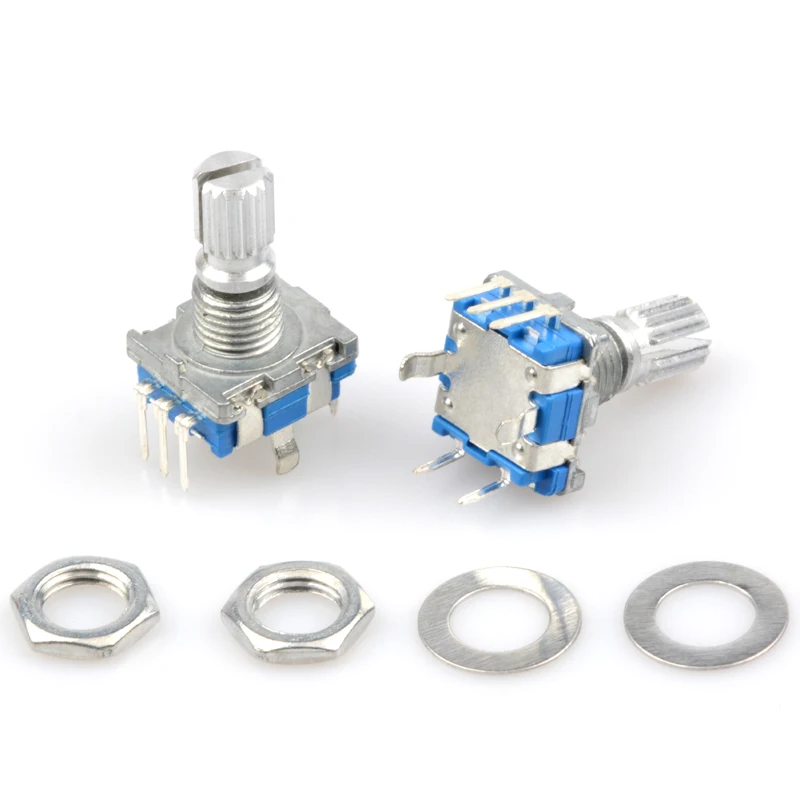 Rotary encoder encoder encoder switch/EC11/digital potentiometer with switch five pin handle length 15MM plum blossom