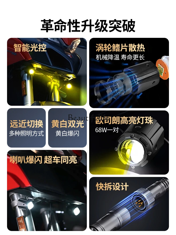 Pcx160/150 Special Motorcycle Modification Accessories Hidden Spotlight LED Headlight Bracket