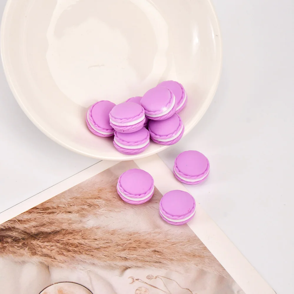 10-30 Stück süße Macaron Cartoon Cookie Harz Lebensmittel Charms für DIY Schmuckherstellung Zubehör Kühlschrank Handyhülle dekoriert – Detail 6