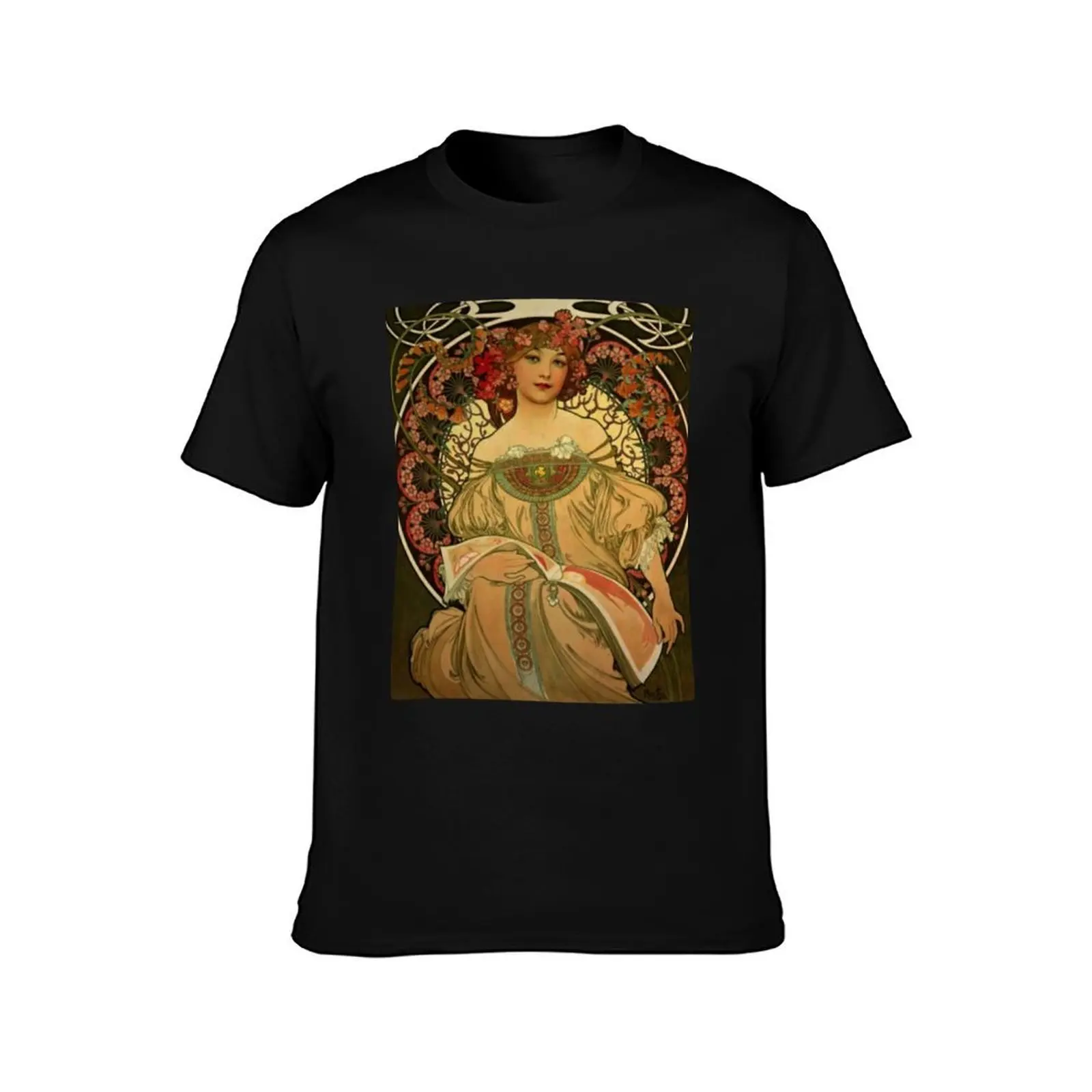 Alphonse mucha -1860 - 1939 T-Shirt Plus Size Outdoor Casual Top
