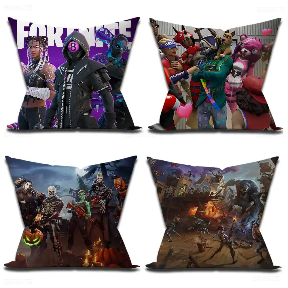

Чехол для подушки с мультяшным дизайном по мотивам видеоигры F-Fortnites, декоративные наволочки для дивана в стиле фермерского дома