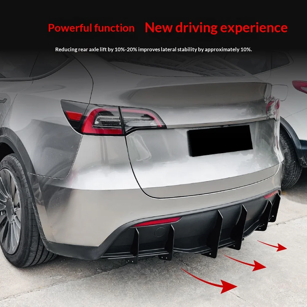 Applicable to 2019+ Tesla Model Y rear bumper rear lip tail lip spoiler blade cross-border modification parts