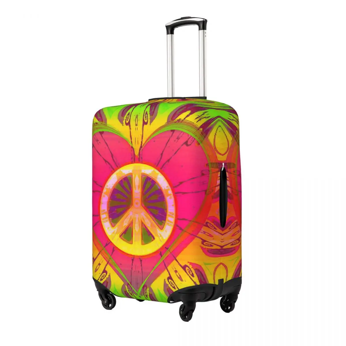 Hippie-Stijl Print Bagage Beschermende Stofhoezen Elastische Waterdichte 18-32Inch Kofferhoes Reisaccessoires