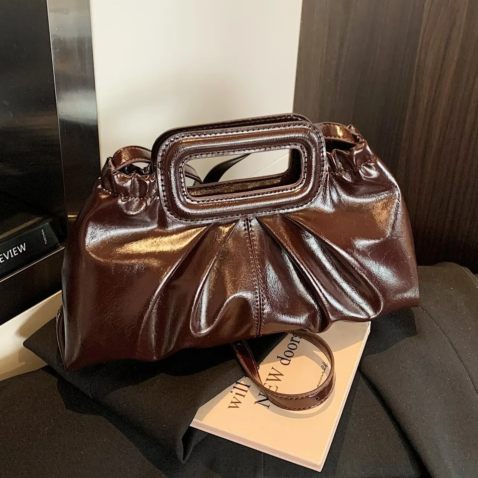 

Premium Pleated Women's Bags, Fashionable Light Luxury Handbags, Retro Commuter Versatile Bags Bags for Women