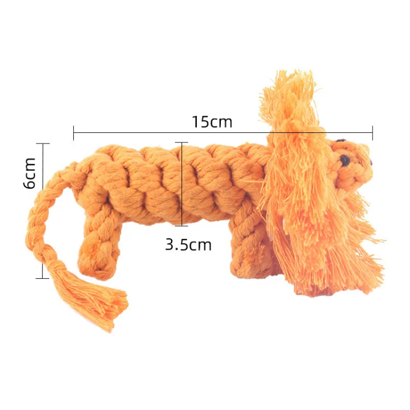 Biting Grinding Cotton Rope Knitting Lion Dog Chew Toy