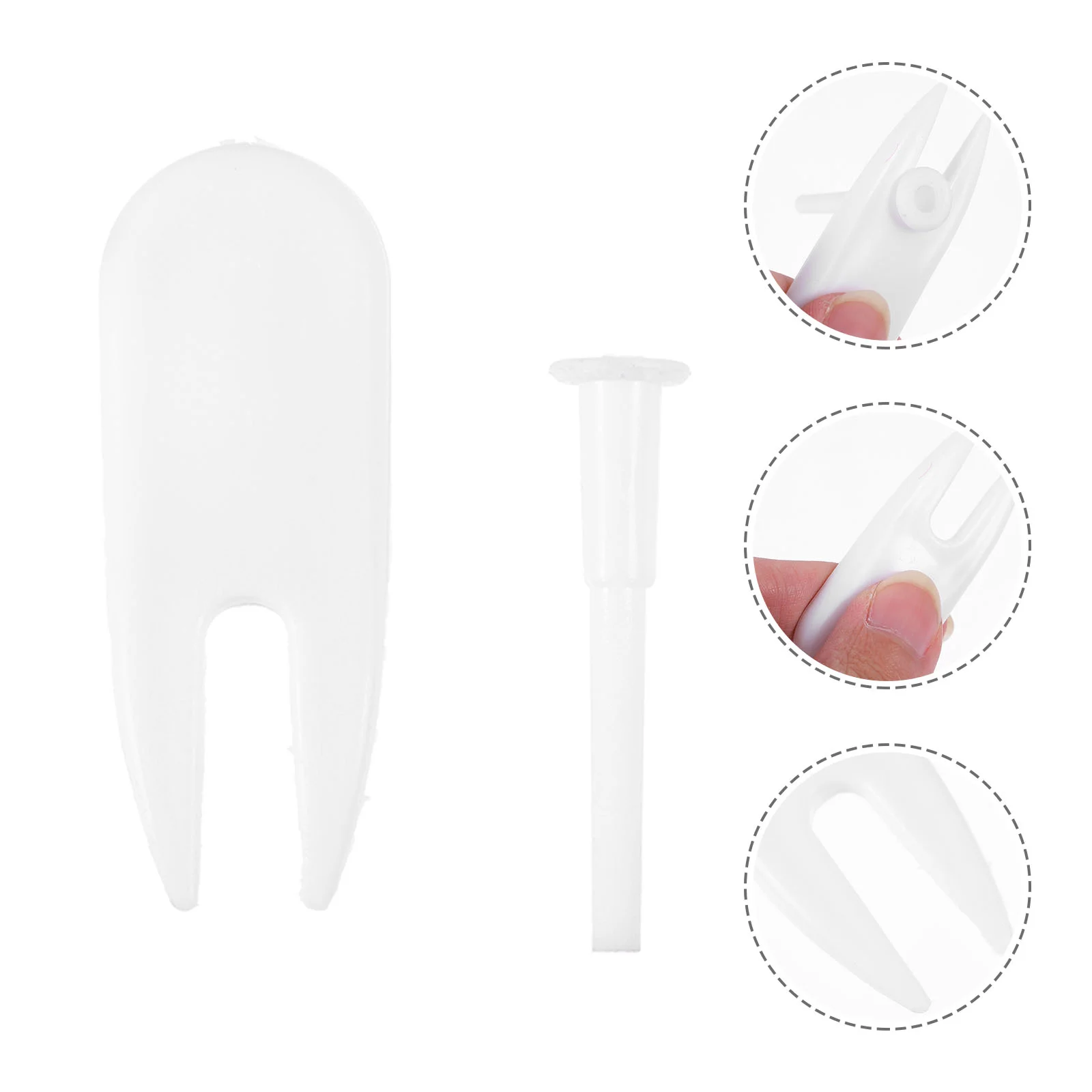 

6 Sets Yoga Ball Air Plug PP Exercise Puller Plastic Pin Basketball Remover White Stopper Fitness