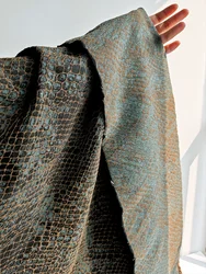 Jacquard Fabric Snake Skin Pattern Skin Texture Coat Bag Clothing Cloth Diy Apparel Sewing By Meters Cotton Material