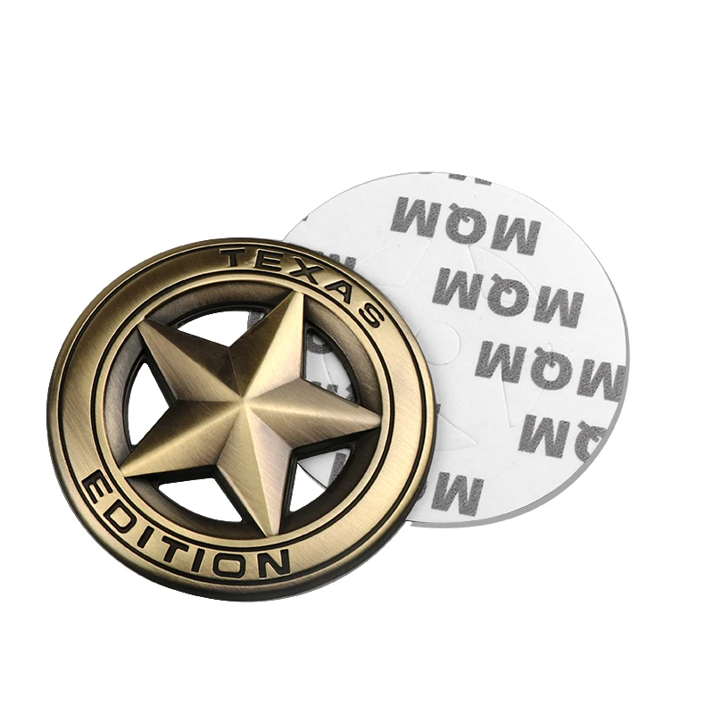 For TEXAS EDITION 3D Metal Zinc Hollow Out Star Badge Sticker Body Decoration For JEEP Wrangler Liberty Grand Cherokee Compass