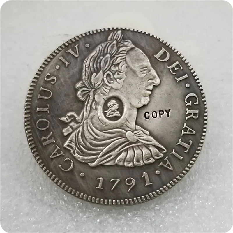 1791 Great Britain 8 Reales - George III Countermarked Coinage coin COPY Crypto Challenge Pocket Coins Christmas Gifts