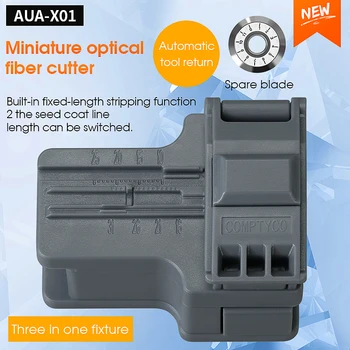 COMPTYCO-cuchilla de fibra AUA-X01, cuchillo para cortar cables, cuchillo de fibra óptica FTTH, herramientas, cortador de cuchillas de fibra, 12 hojas de superficie
