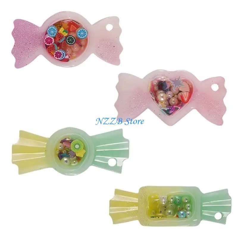 

T21F Glossy Silicone Decor Molds Simple Candy Earrings Keychain Mold DIY Pendant
