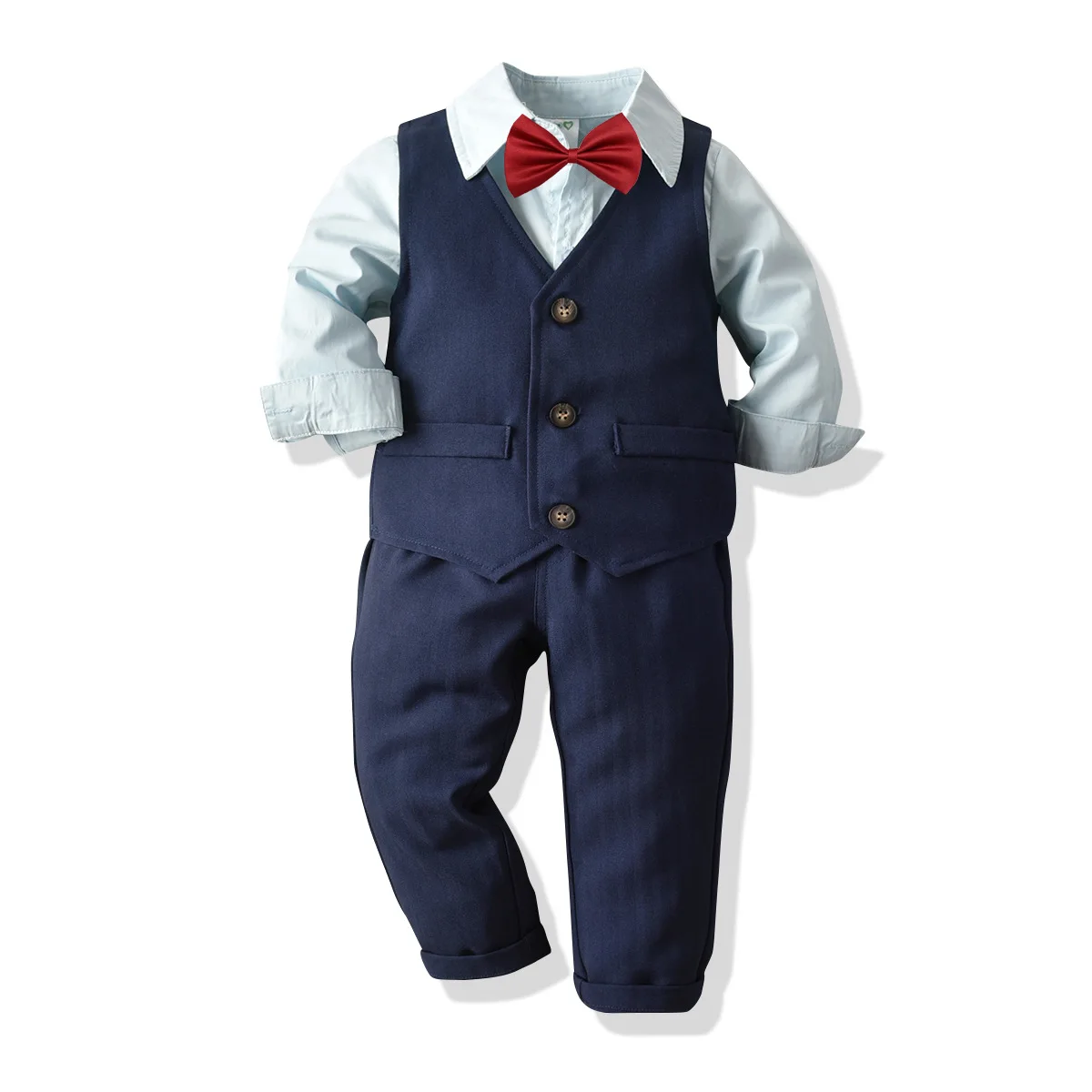 

New Arrival Gentleman Bowtie Decorated Boys 3-piece Vest Set /Flower Boy Clothes 3314