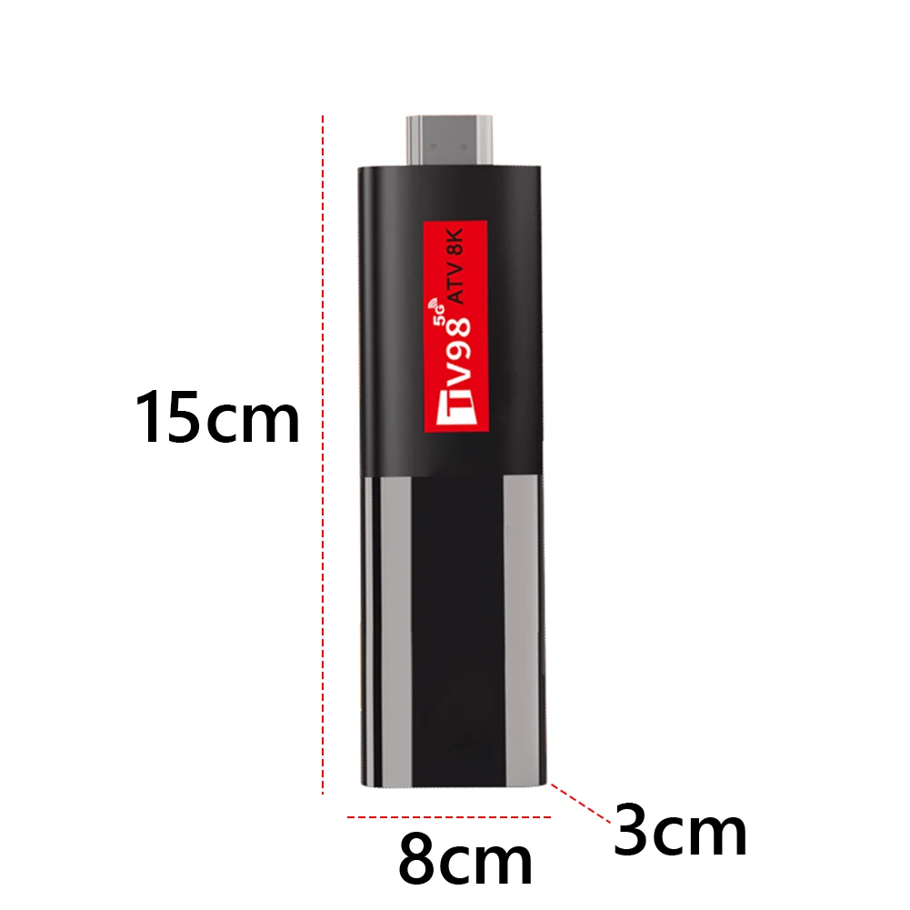 TV98 ATV Smart TV Stick Android 14 H618 2,4G 5G Dual WiFi BT5.0 Video Set Top TV Box H618 Quad Core Media Player Set Top Box