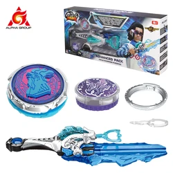 Infinity Nado 6 Advanced Pack - Gold Warrior Phoenix Glowing Spinning Top Gyro withSword Launcher Icon Metal Ring & Tip  Kid Toy