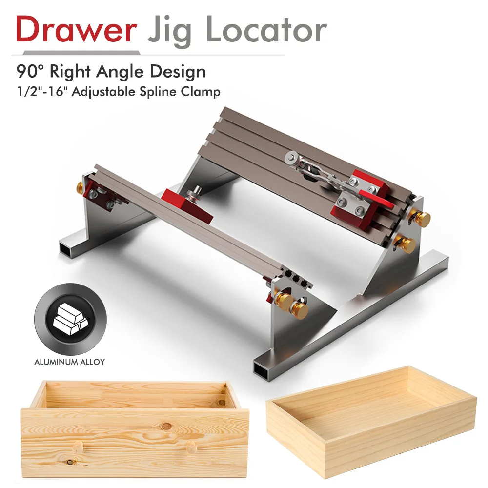 Universal Multi-Size Adjustable Drawer Installation Clamp Locator, Precision Woodworking Mounting Fixture
