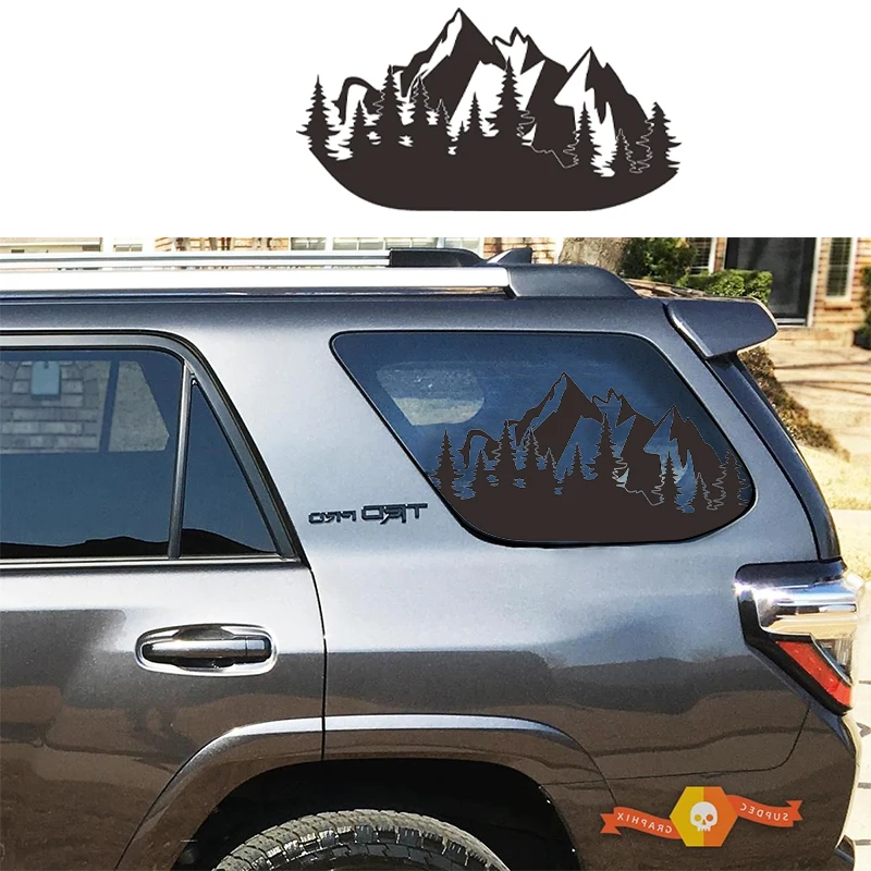 Car Side Window Mountain Deep Forest Off road Decoration Sticker Cover Sticker FOR 4RUNNER External Accessories Car Sticker