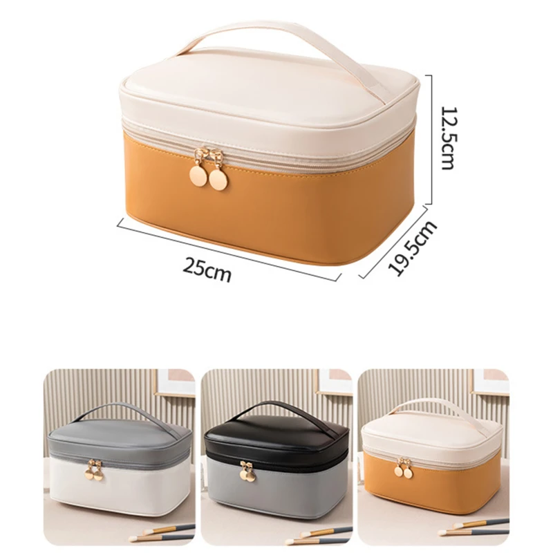 Cosmetic Bags Multifunctional Organizer Woman PU Cosmetic Bag Large Capacity Cosmetic Storage Bag Convenient Travel Wash Bag