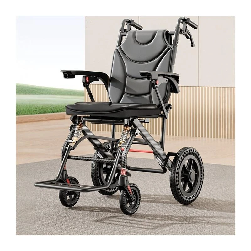 

Elderly travel travel artifact folding lightweight wheelchair ultra-light seat