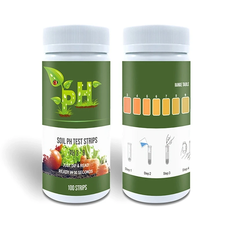 Soil PH Paper Test Kit 200 Tester Strips (3.5-9 Range) For Testing Garden Grass Vegetable Gardening