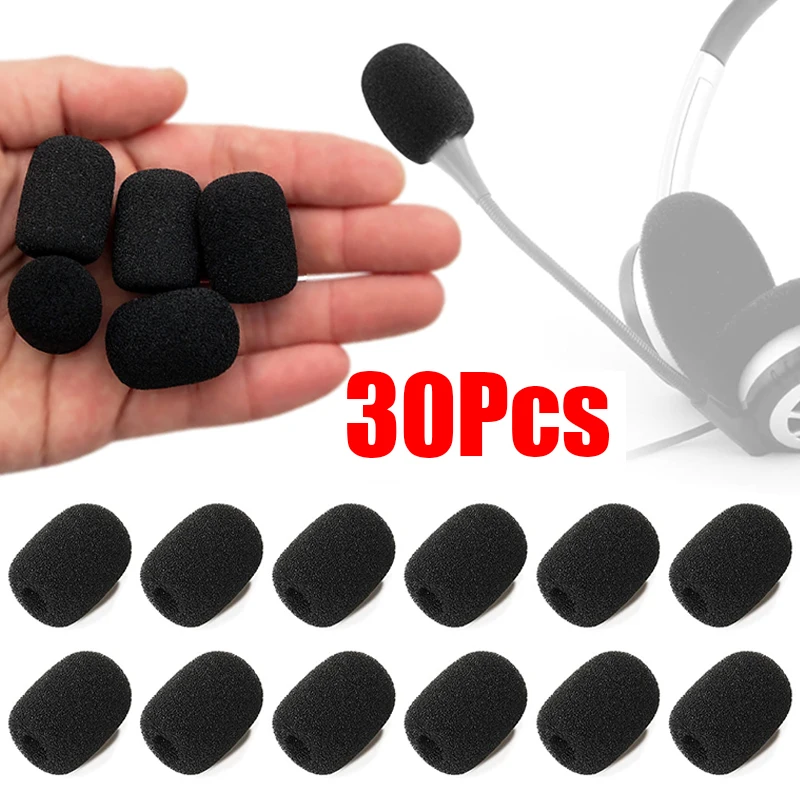 10-30 pçs microfone substituição espuma microfone pára-brisas fone de ouvido capa telefone fone de ouvido microfone capa windshied fone de ouvido espuma