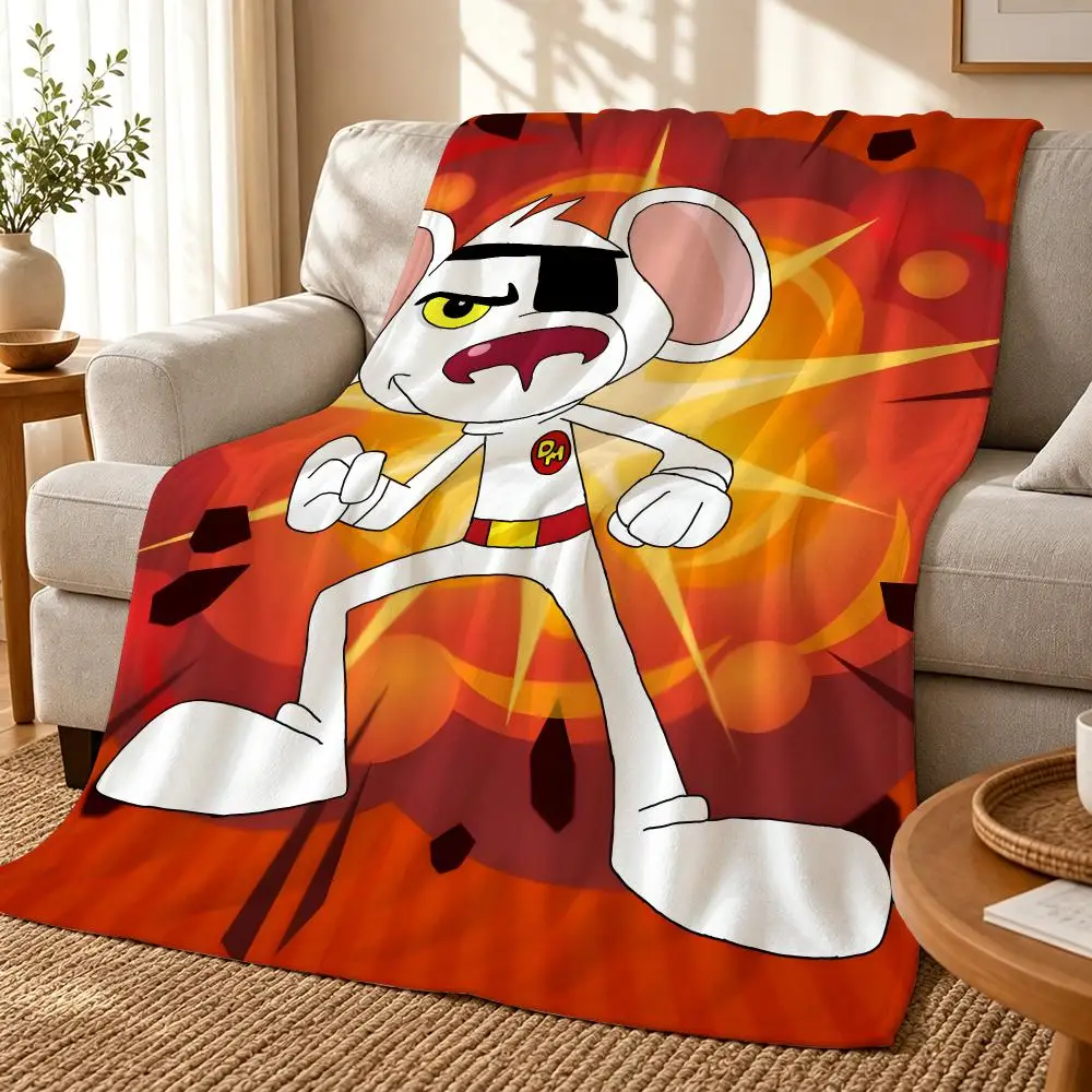 Danger Mouse Throw 240g flannel blanket, suitable for sofas, beds, offices, exquisite gift blankets