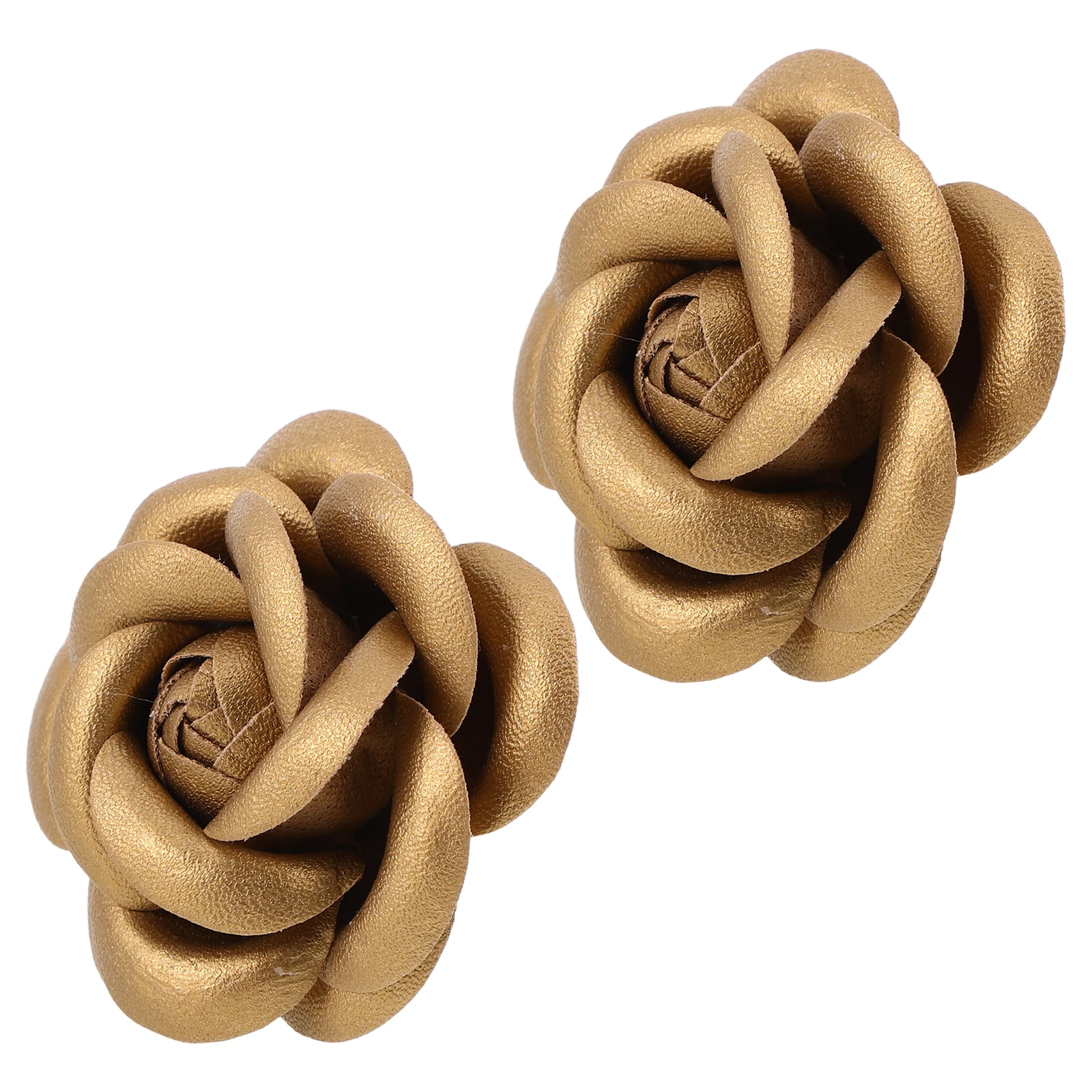

2 Pcs Boot Roses Flower Embellishment Wedding Charms Cute Sneakers Clip High Heels Decoration Shoe Accessories PU
