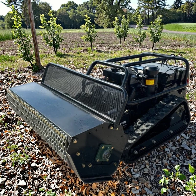 Robotic Diesel 1102 Engine 20HP 1000mm Cutting Width Rotary Blade Farm Mulcher Remote Control (500m Range)-1-Year Warranty