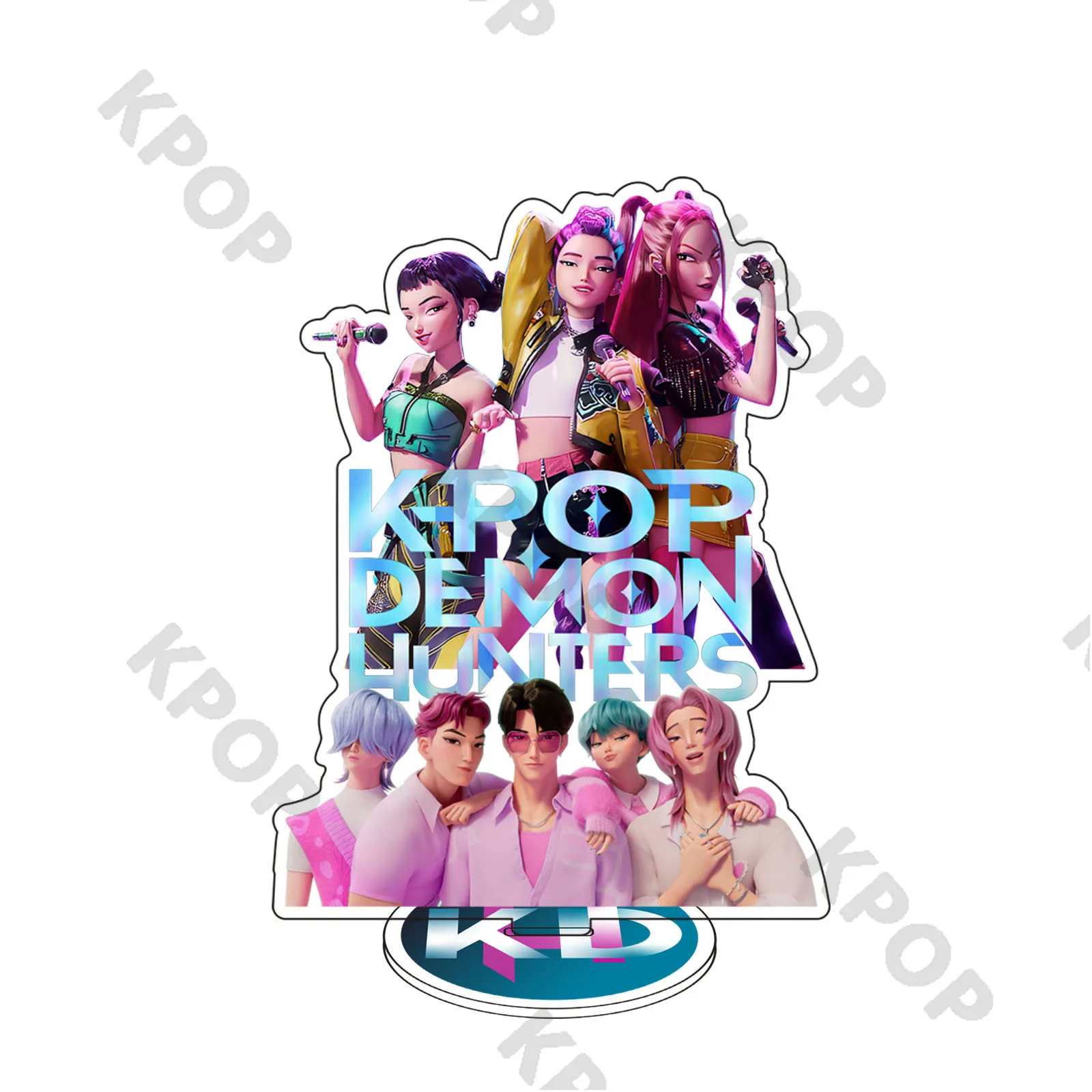 K-POP Demon Hunters X Anime Double Layer Acrylic Standee Rumi Mira Zoe Figure Collectible Desktop Display Fan Art Gift​