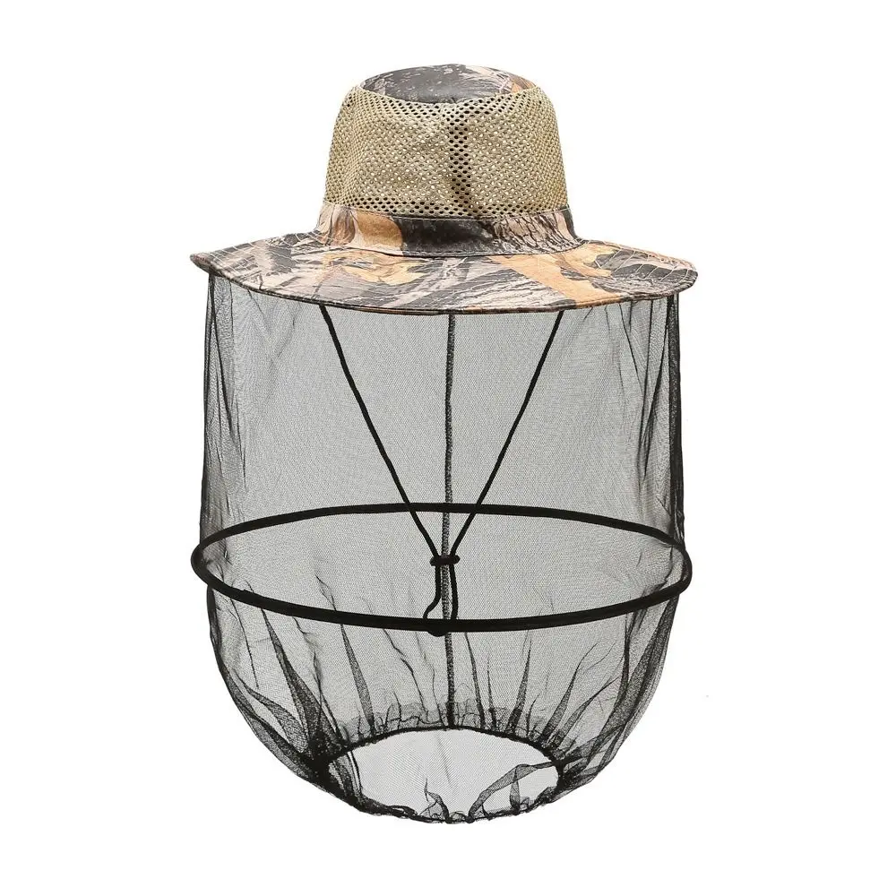 Outdoor Sunscreen Mosquito Hat Repellent Protection Foldable Fishing Sun Cap Casual Net Mesh Insect Proof Cap for Men Women