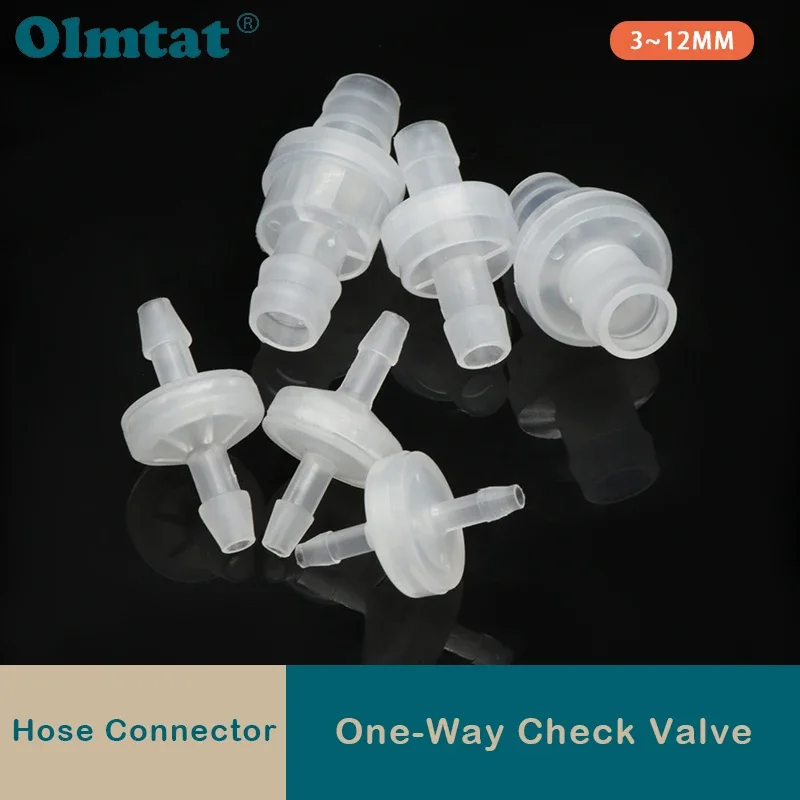 

1/5/10pcs Plastic water flow check valve 3~12mm Liquid one-way valve for Fuel Gas Liquid Ozone-Resistant Water smart valve