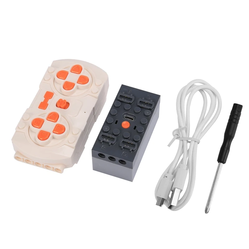 MOC-Batterie aste télécommandée pour enfants, charge rapide, blocs de construction, jouets, 4.0, 62