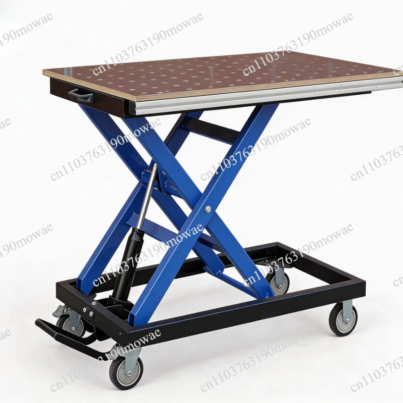 Mobile scissor lift welding table, hydraulic lift table, adjustable height